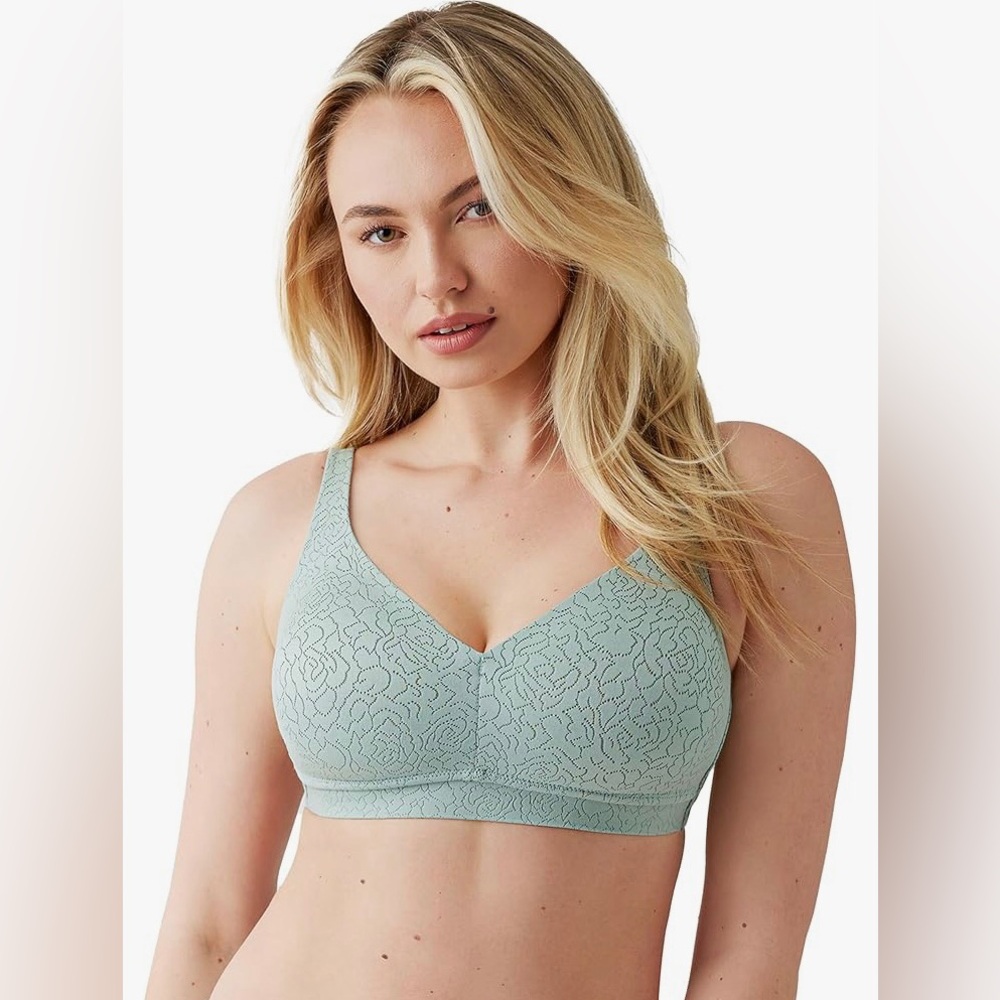 Wacoal Women’s Inside Wire Free Bra Iceberg Green Color Size 38DD